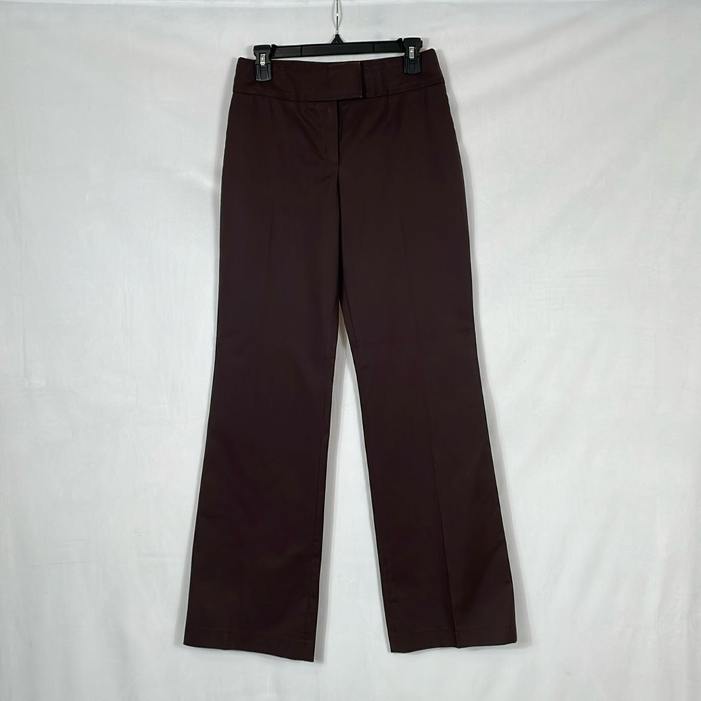 Escada Trouser Pants Size 36 US6 Brown Cotton Twill